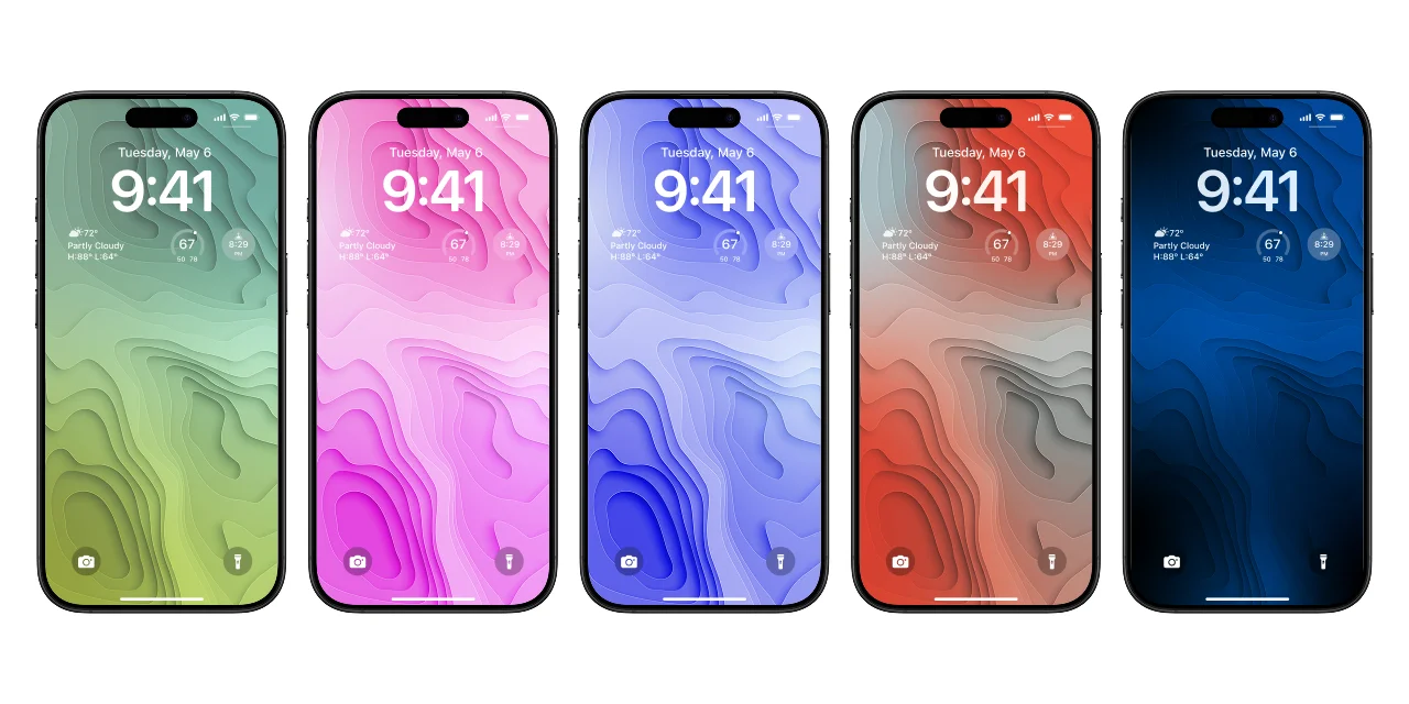 Gradient Topography Wallpaper Pack product image (3)