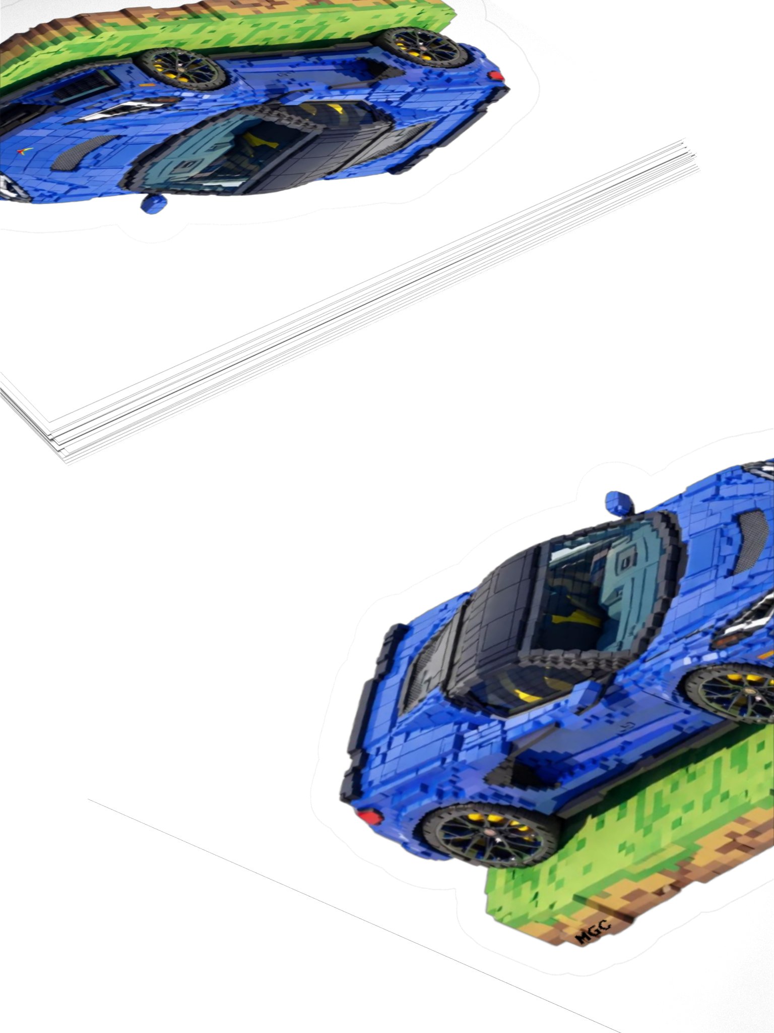 Purple Corvette ZR1 Sticker (Pixel, Retro, Minecraft) product image (10)