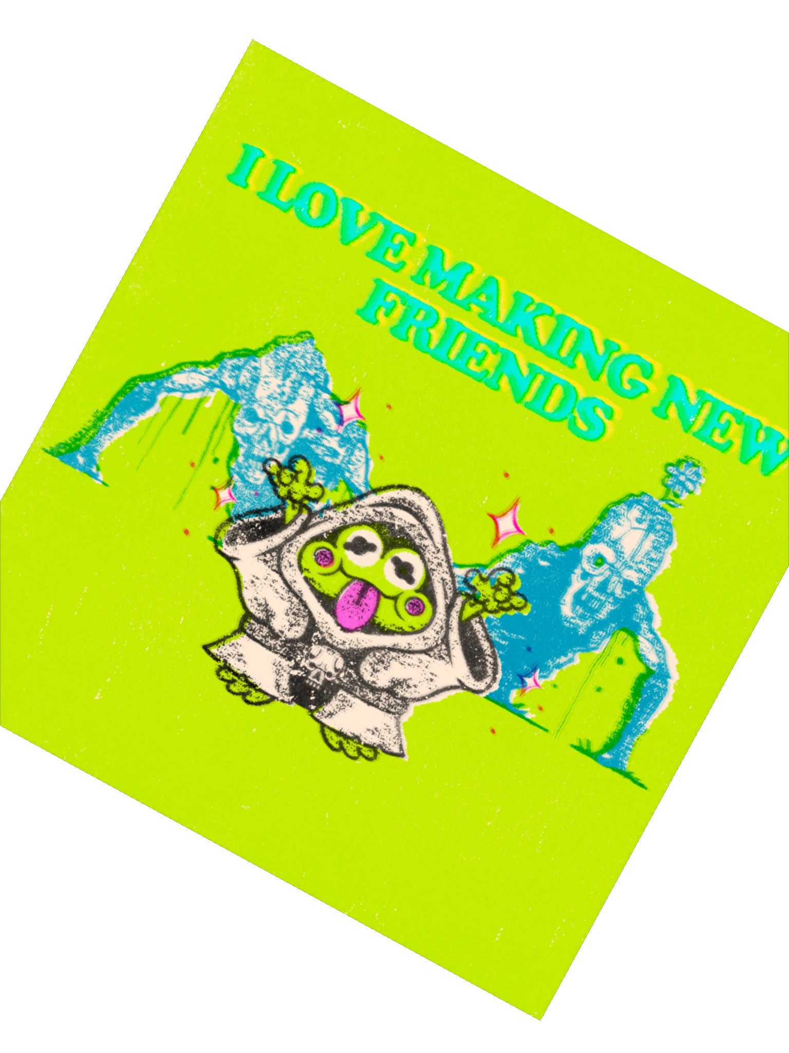 I LOVE MAKING NEW F(R)IENDS! Sticker product image (2)