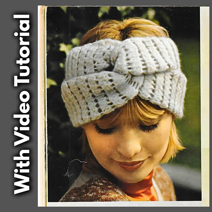 1973 Vintage Crochet Turban Headband Pattern product image (1)