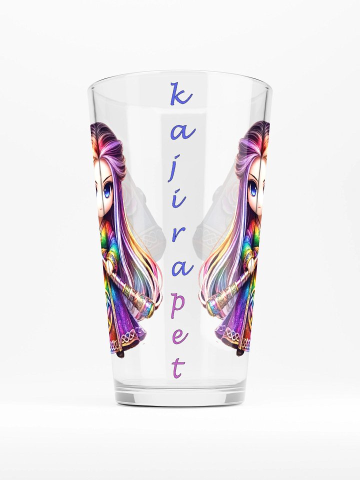 Rainbow Chibi Warrior Pint Glass product image (1)