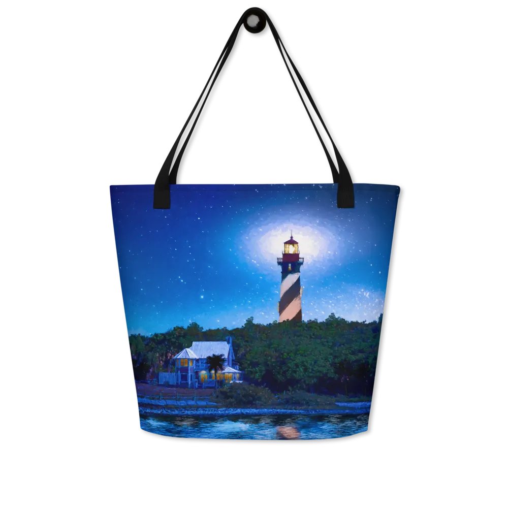 St. Augustine Lighthouse – Florida Starry Night Tote Bag product image (9)