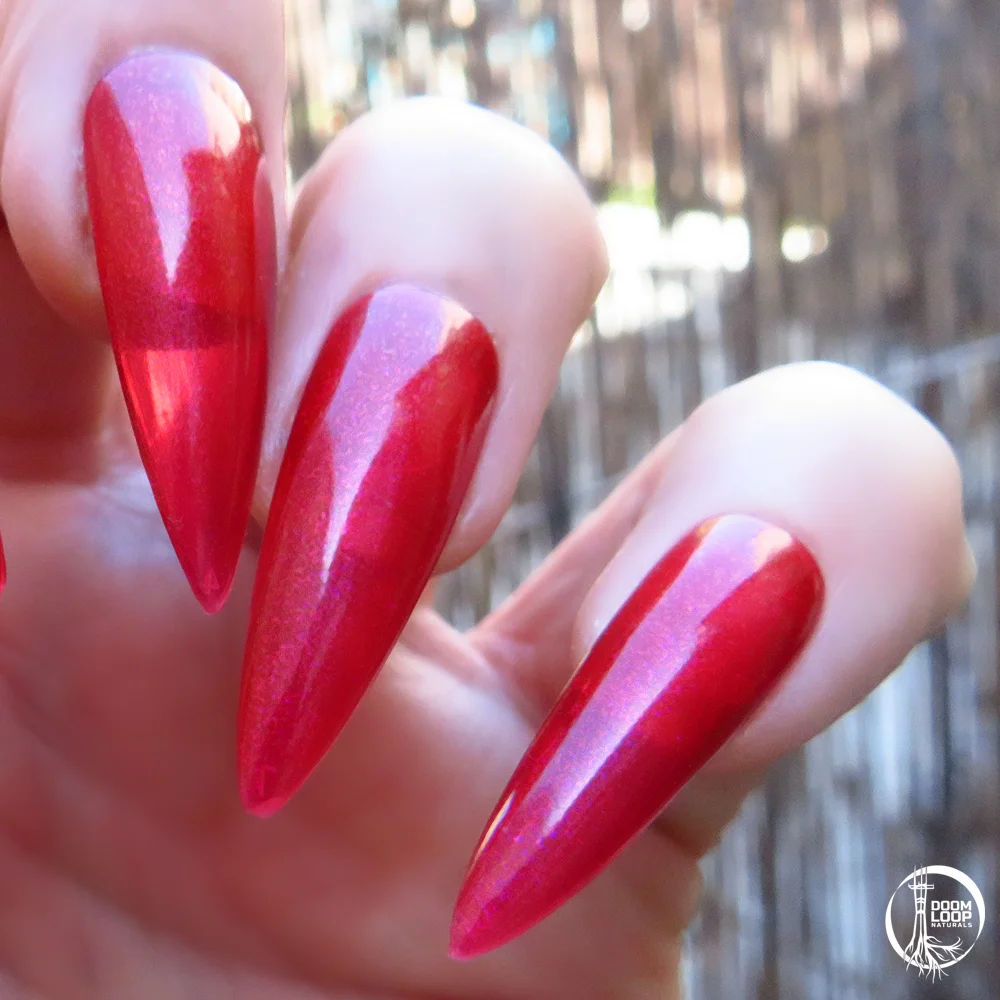 CLOSER THAN WE APPEAR - Shimmery Red Translucent Jelly Nail Polish product image (3)