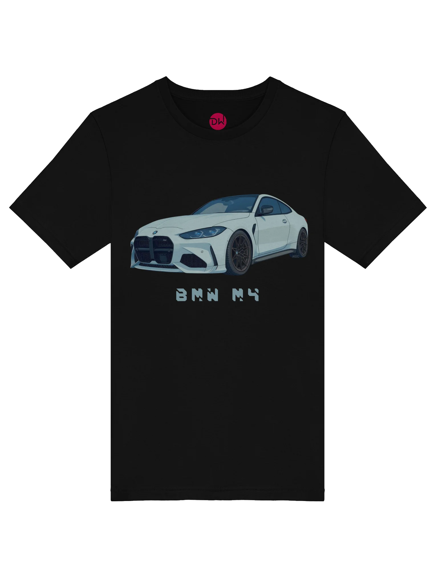 Grey BMW M4 Shirt (Retro, Sketch, Silhouette) product image (40)