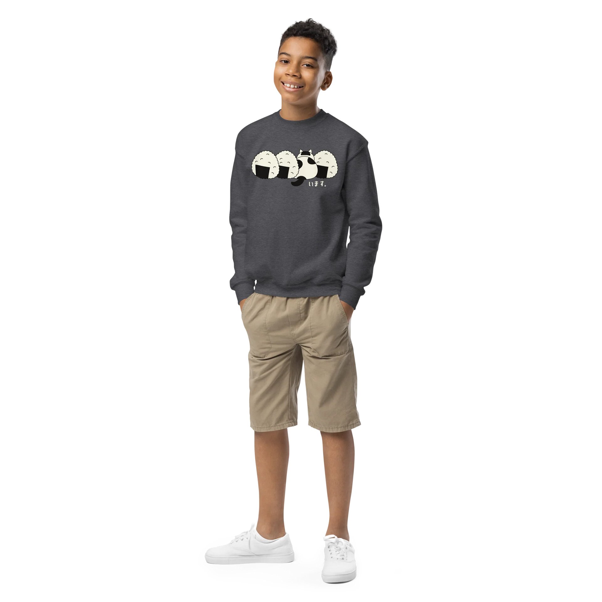 Rice Ball Cat - Unisex Youth Sweatshirt product image (2)