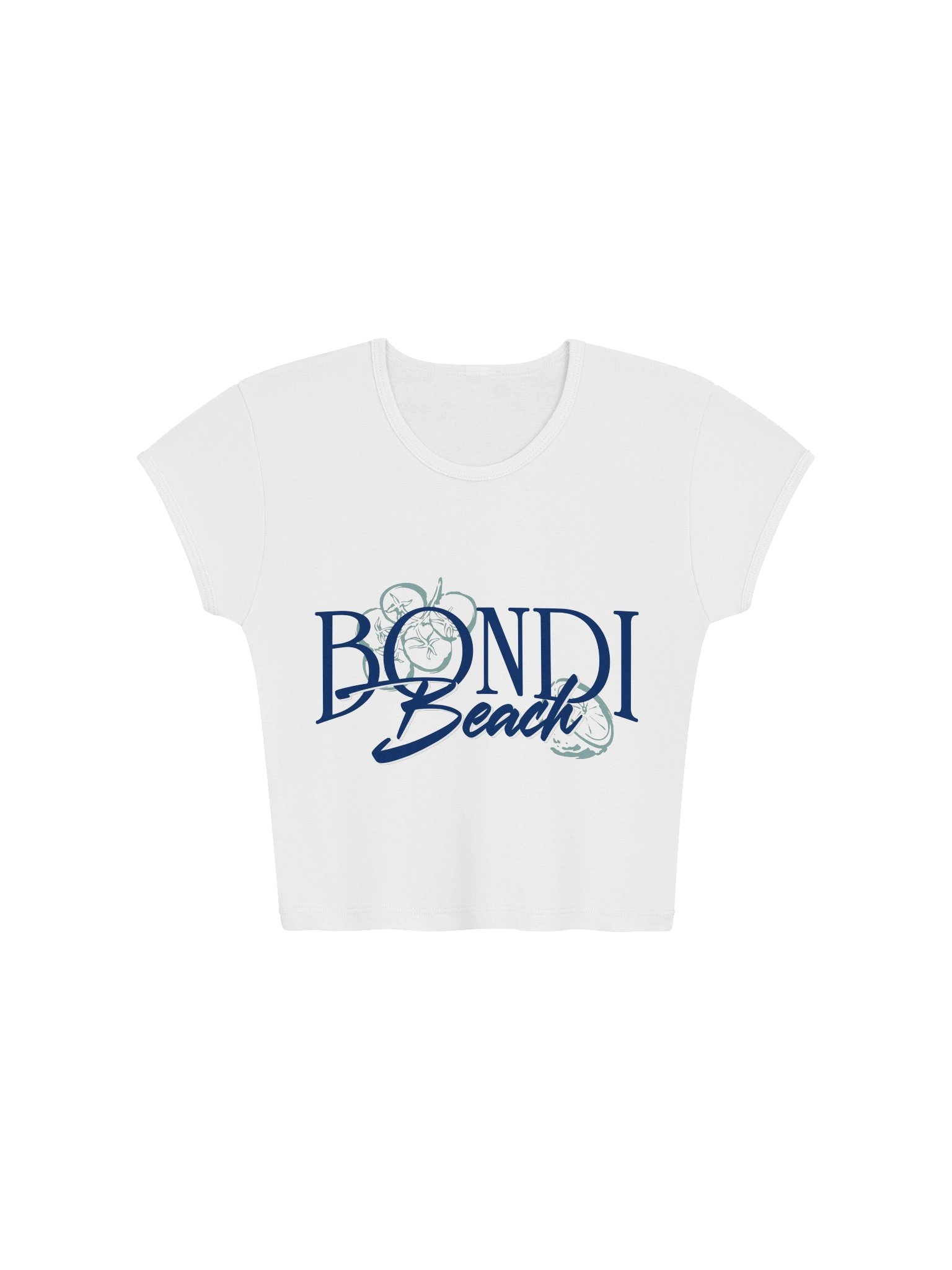Bondi Beach Floral Graphic Baby Tee product image (1)
