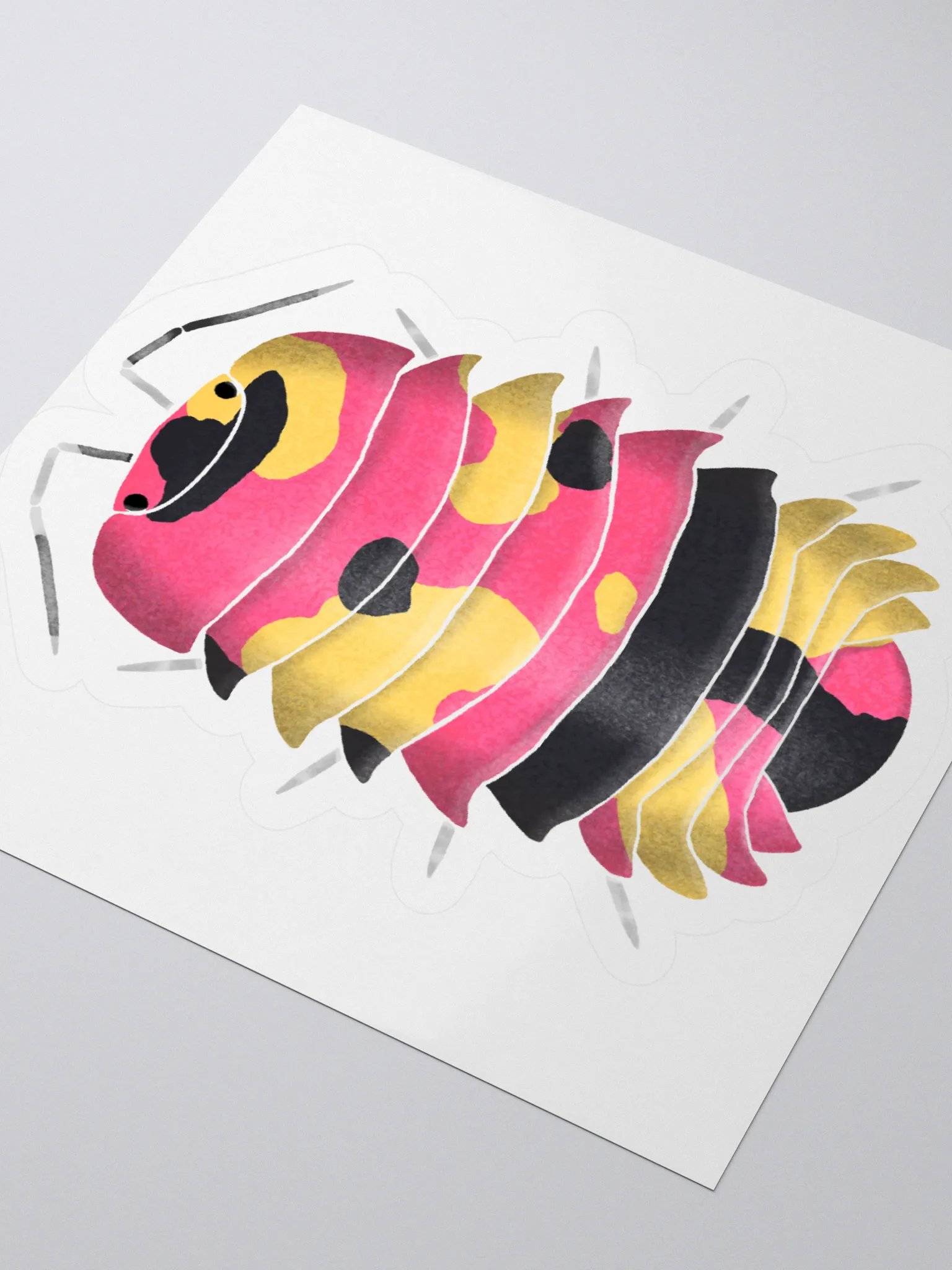 Scarlet Isopod Sticker product image (10)