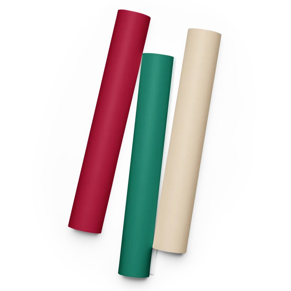 Mixed (Red, Green, Champagne) Solid Holiday Christmas Wrapping Paper Sheets (3) product image (1)