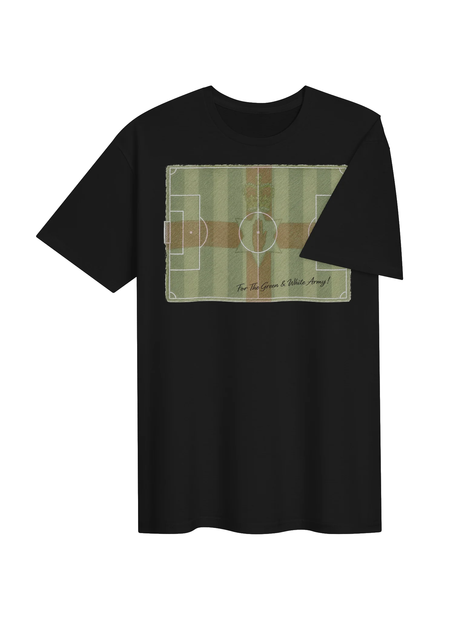 Green & White Army Football Pitch Tee product image (4)