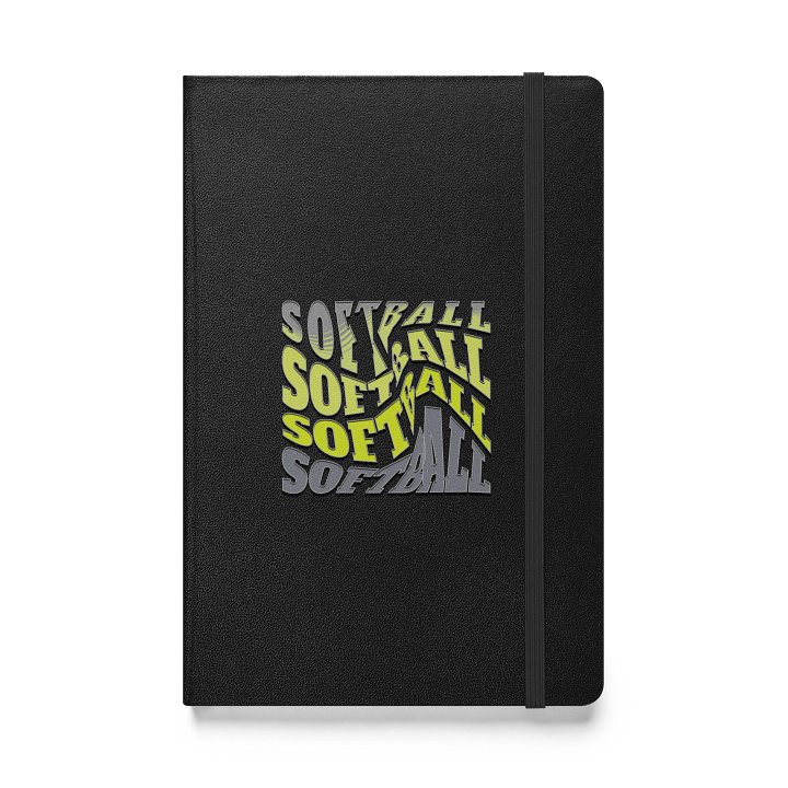 Swirl Softball Dreams Hardcover Notebook product image (1)
