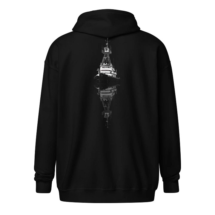 Tug CE & Reflection – Maritime Heritage | Twin Anchor Apparel Fog Harbor Line product image (1)