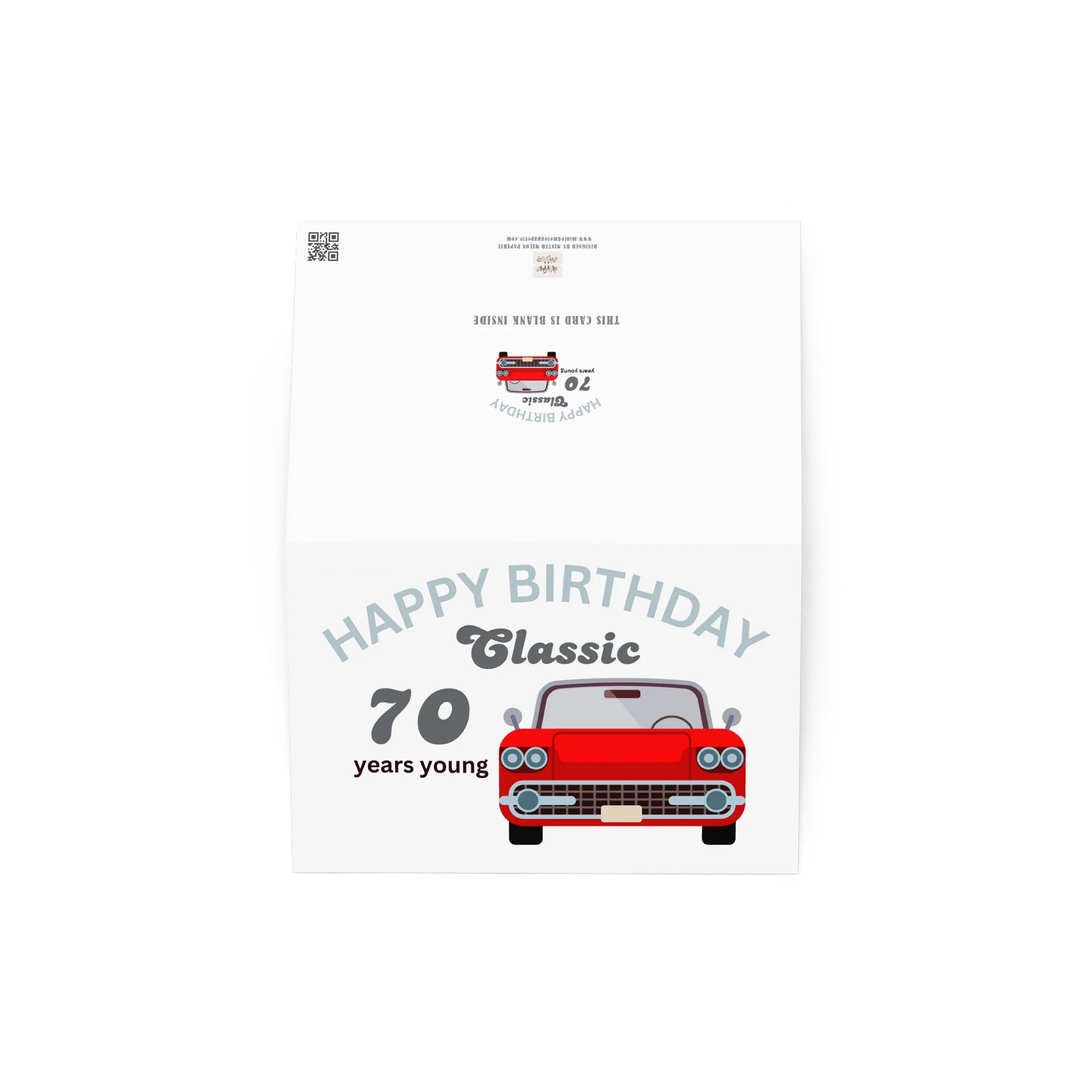 Classic Car 70th Birthday Greeting Card product image (3)
