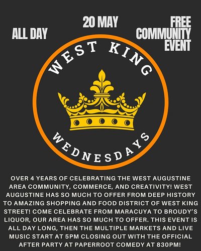 We celebrate #WestAugustine for another month and the businesses and the community we so love! Come out and support the #comm...