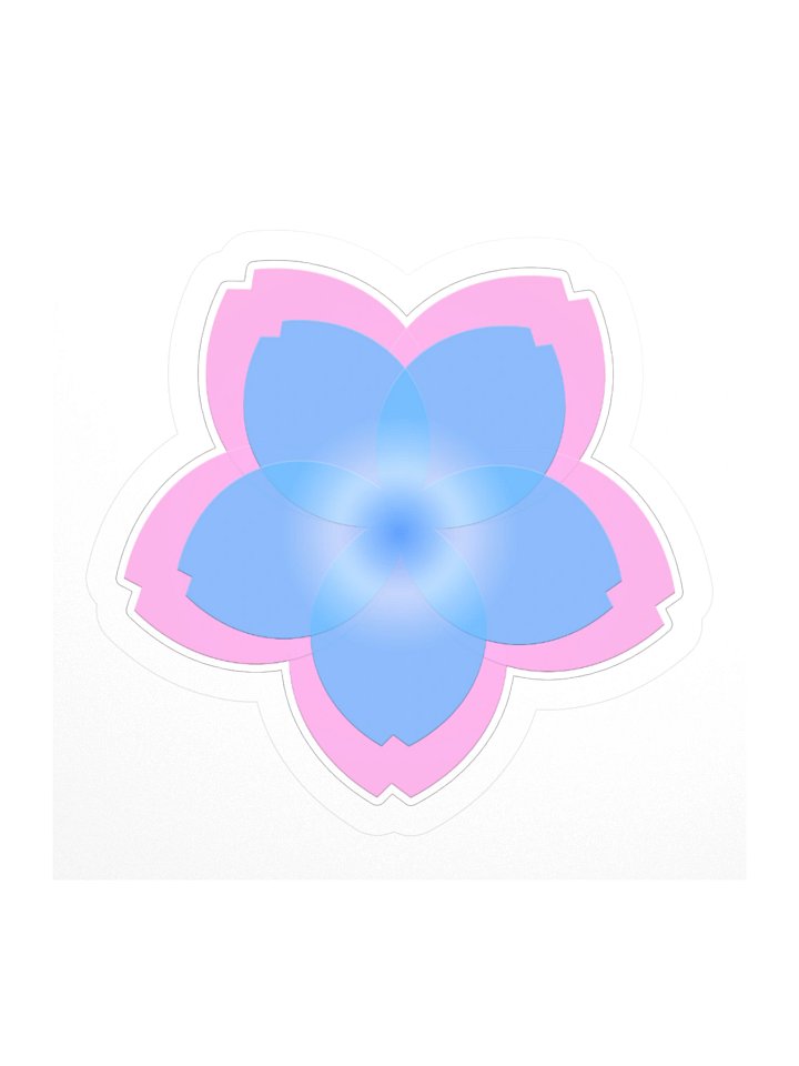 Deep Serenity Sakura Sticker in Blue product image (2)