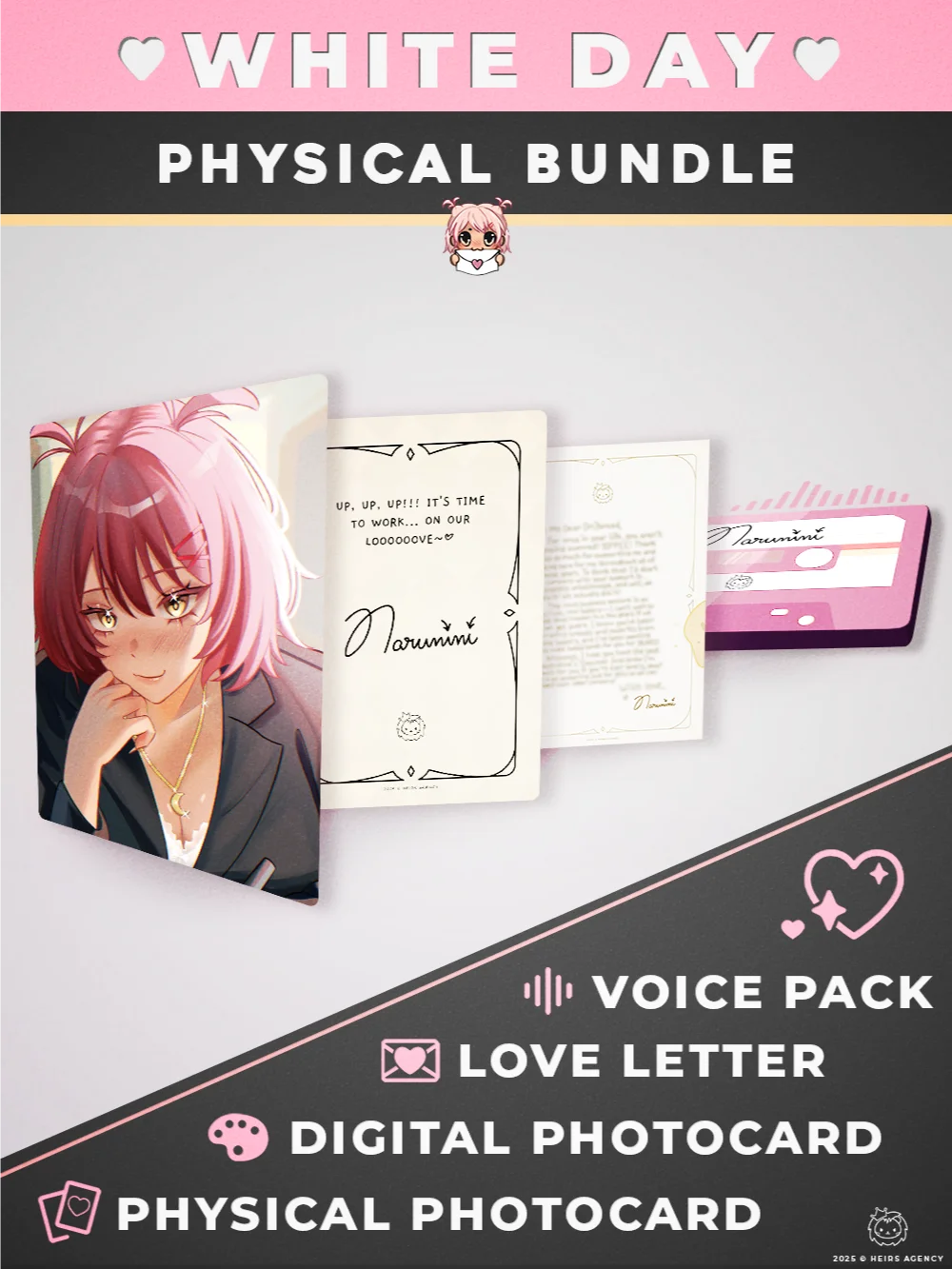 Narunini White Day Bundle - Physical Photocard, Digital Photocard, Voice Pack, and Love Letter product image (1)
