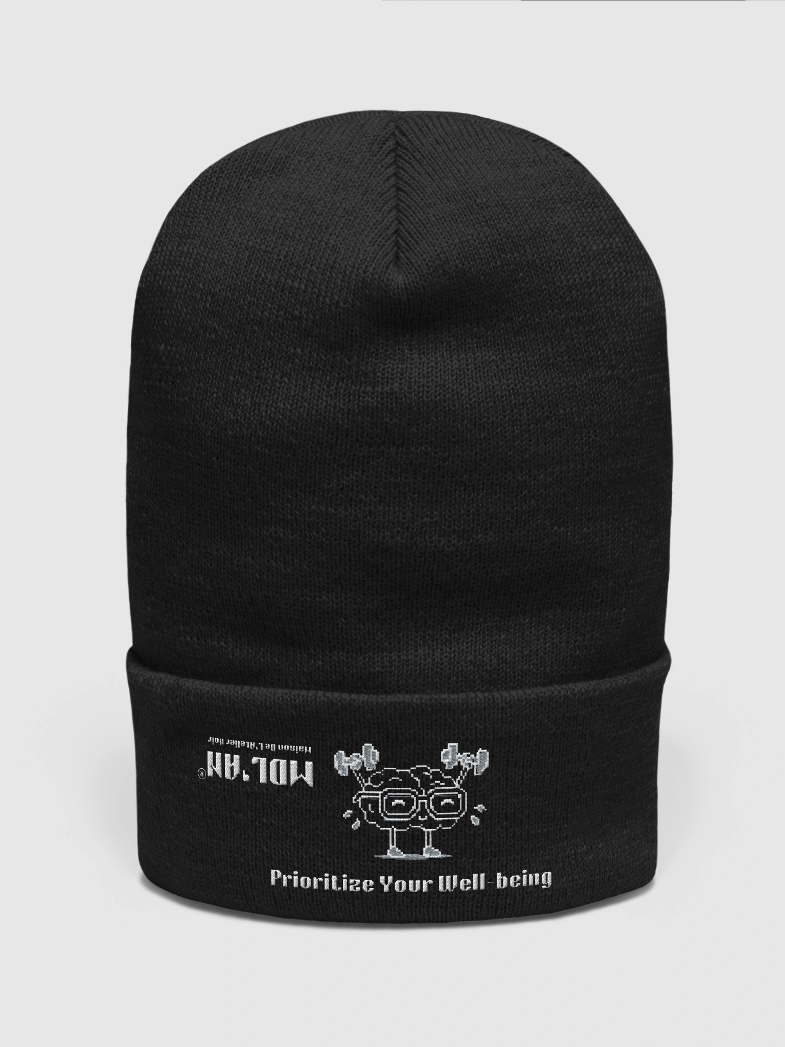 MDL'AN® | Prioritize Your Well-Being - Pixel Art Cuffed Beanie product image (4)