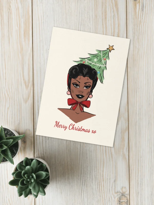 Christmas Card - Vintage Holiday Hat product image (3)