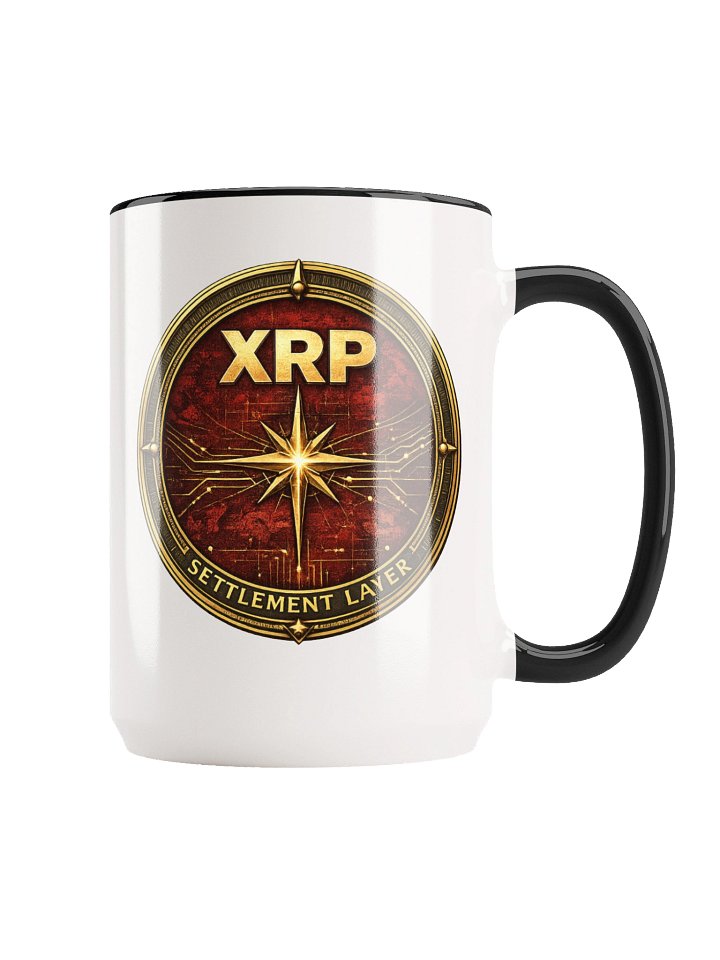 T-Bone Crypto Coin Crest Mug (XRP | Settlement Layer) product image (1)