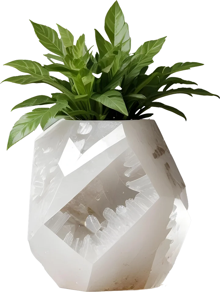 Collection: Crystal Serenity – Boho Chic Quartz Planter PNG product image (1)