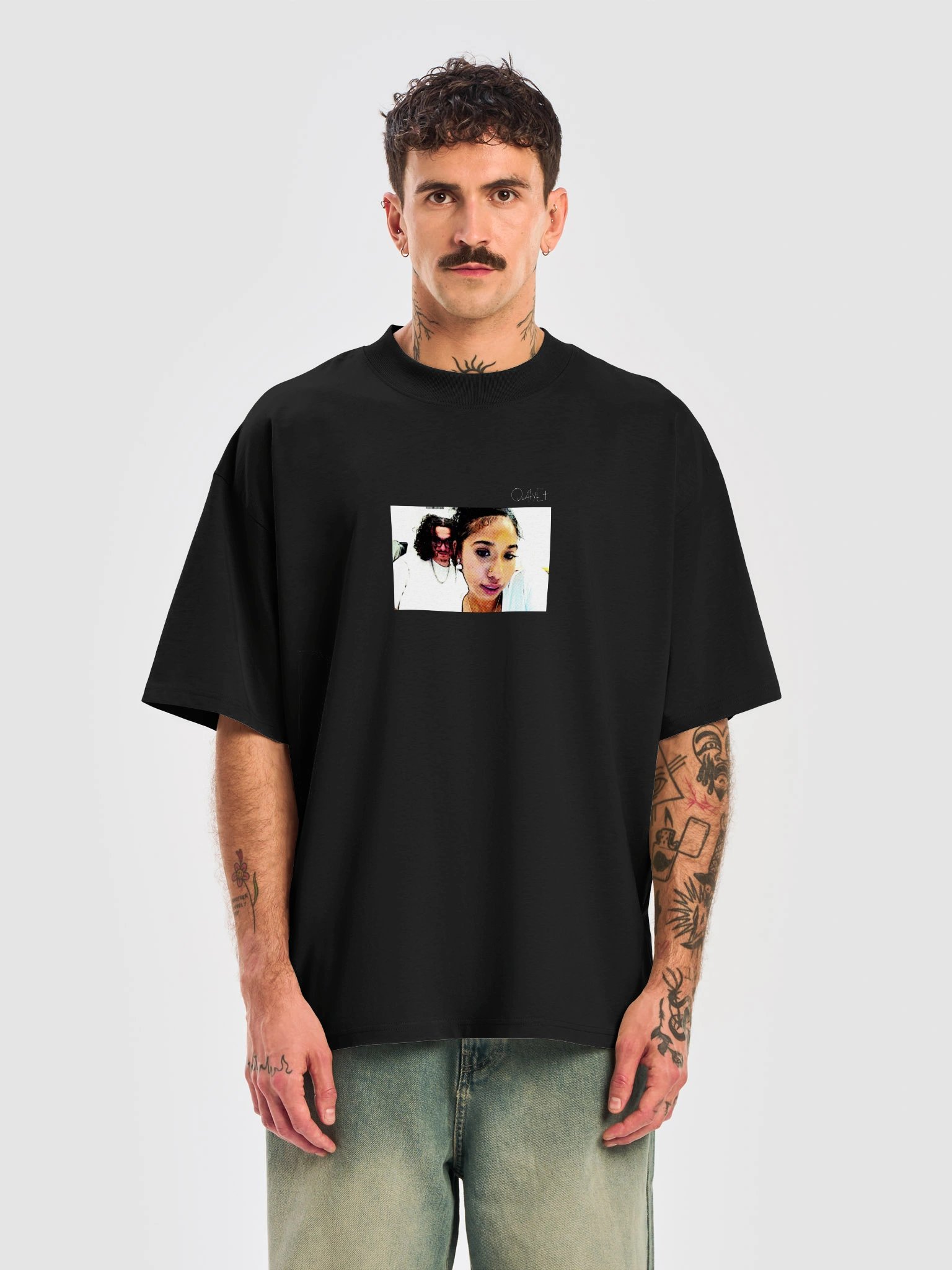 QWHYET Web Cam Oversized Tee (White Logo) product image (5)