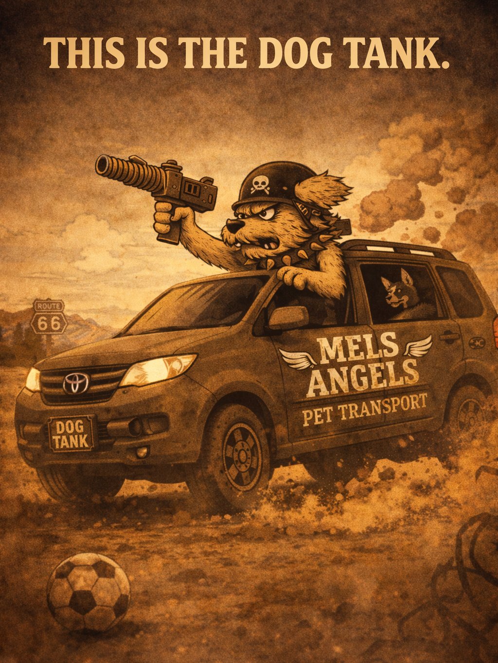 Mel’s Angels “Dog Tank” T-Shirt – Bella+Canvas Unisex Graphic Tee, Military-Style Rebel Dog Apparel product image (10)