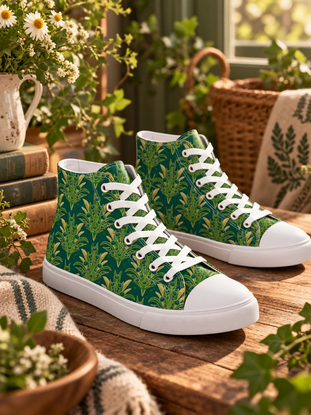Petals of the Court Women’s High Top Canvas Shoes product image (1)