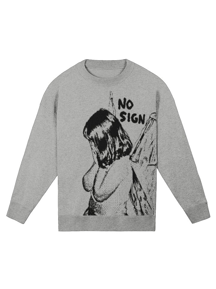 NO SIGN grey relaxed sweater product image (1)