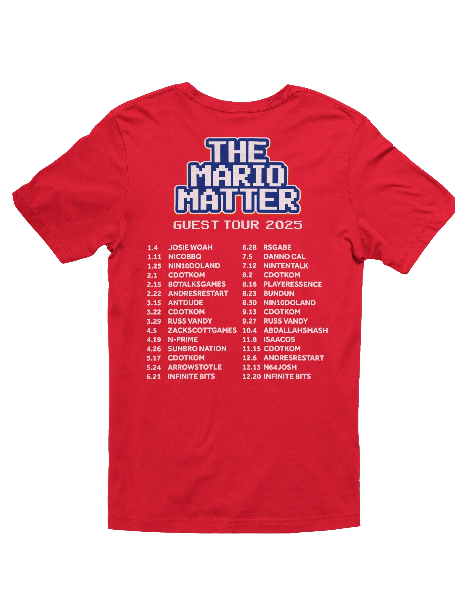 The Mario Matter Guest Tour 2025 Youth Tee product image (1)