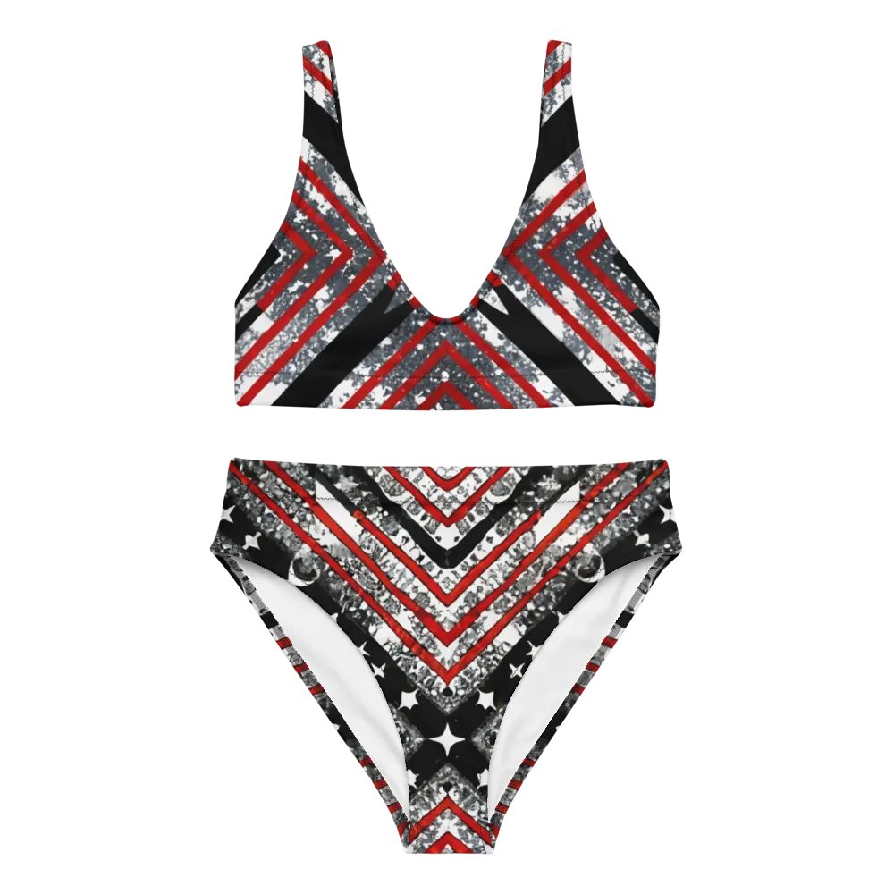 Black/Silver and Stripes Bikini product image (9)