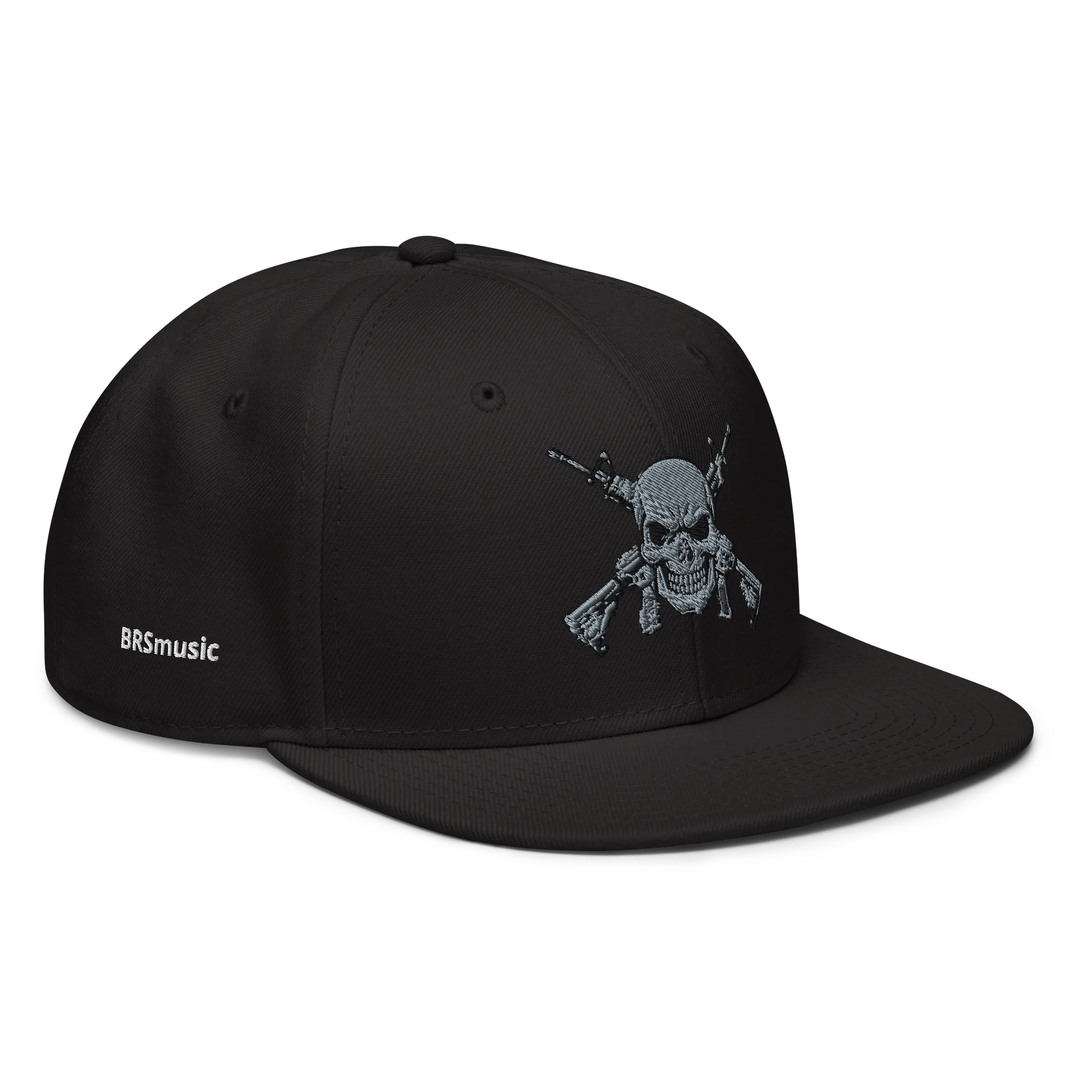 BRSmusic Gun Skull Snapback Cap product image (6)