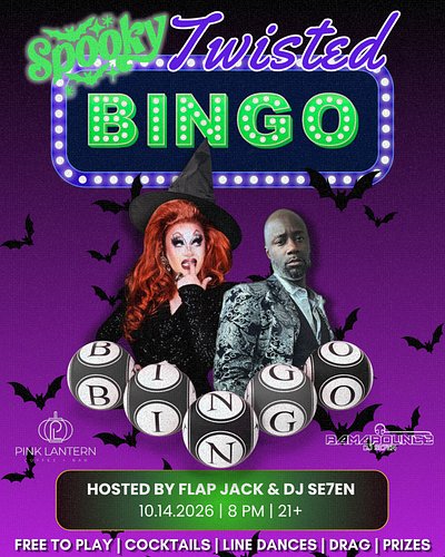 This Wednesday DJ Se7en and I are back for a special Spooky Twisted Bingo! Come play bingo with us, dance away the hump day, ...