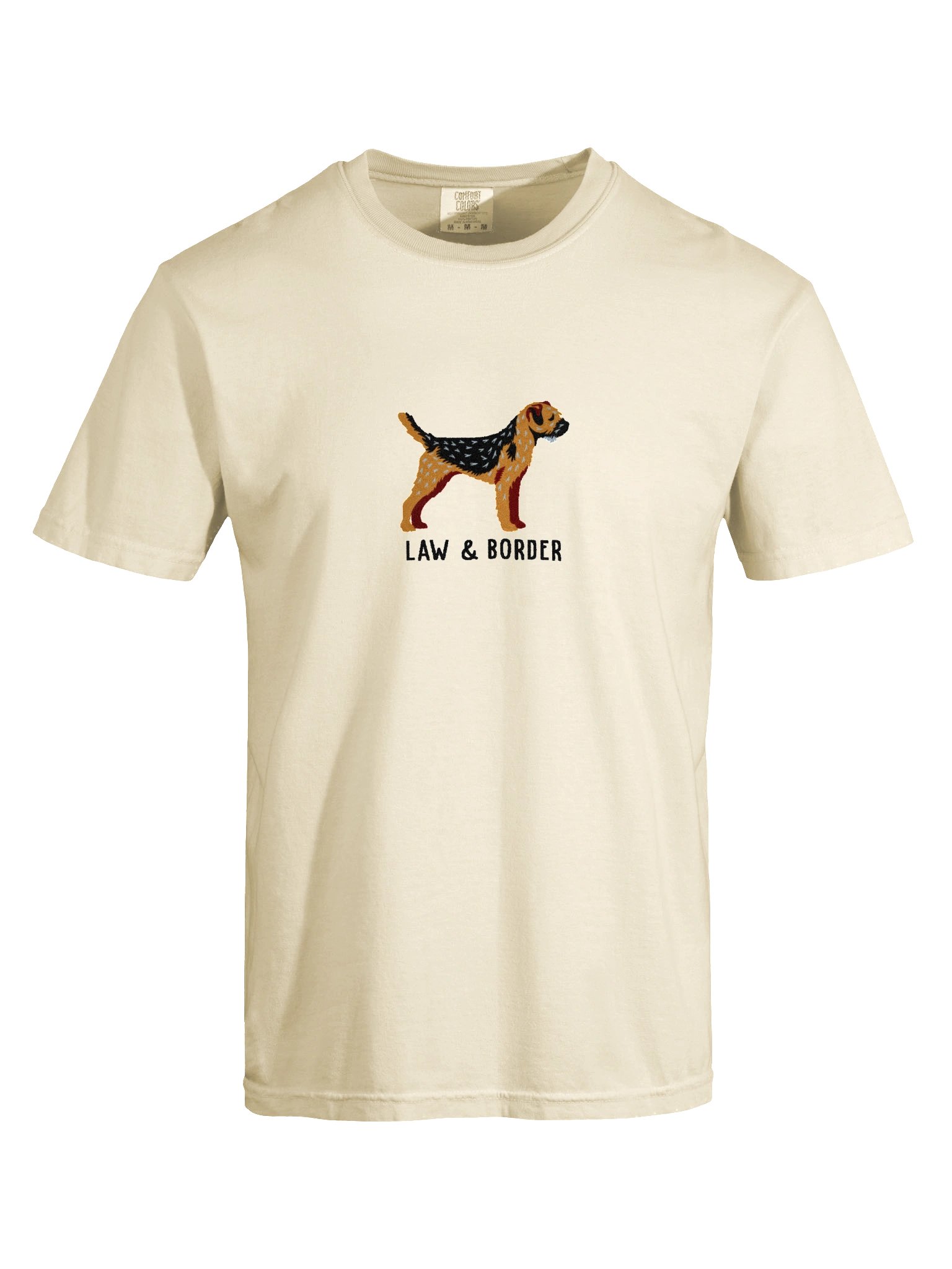 Law & Border T-Shirt(Embroidered) of a Border Terrier(Black & Tan) product image (10)