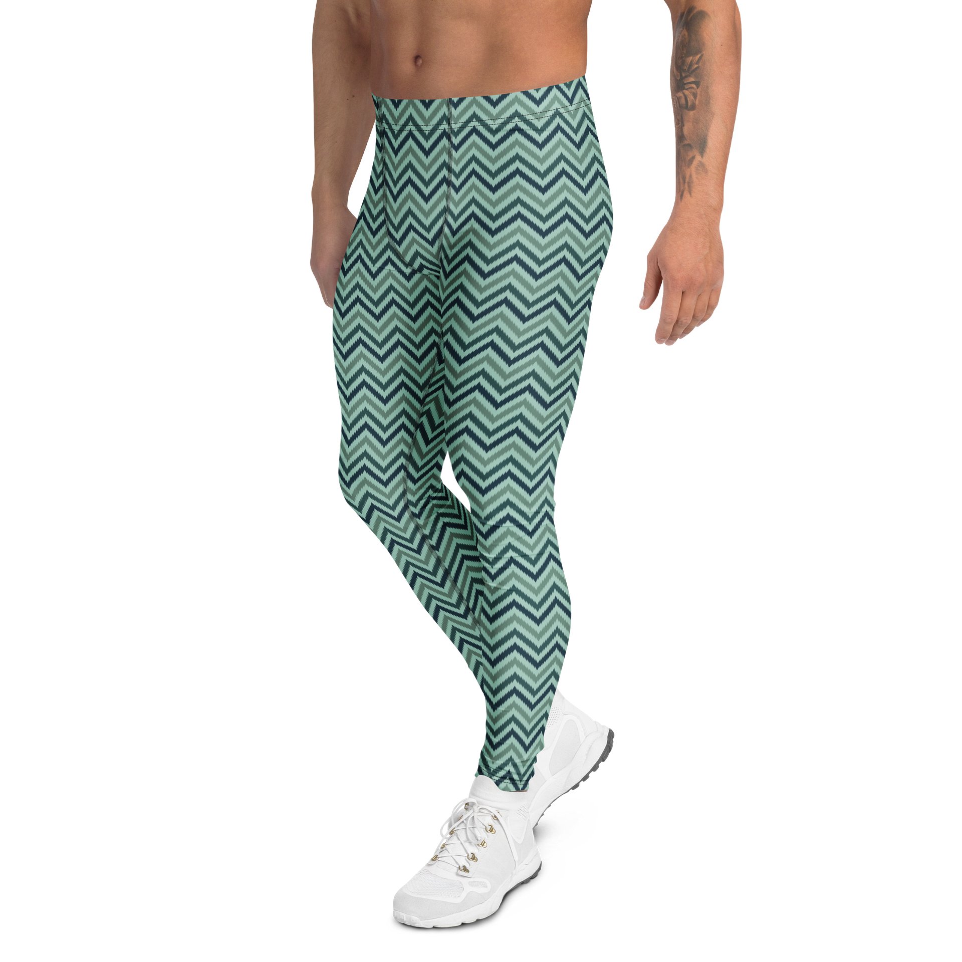 Comfortable Men’s Leggings Chevron Zig Zag Print product image (4)