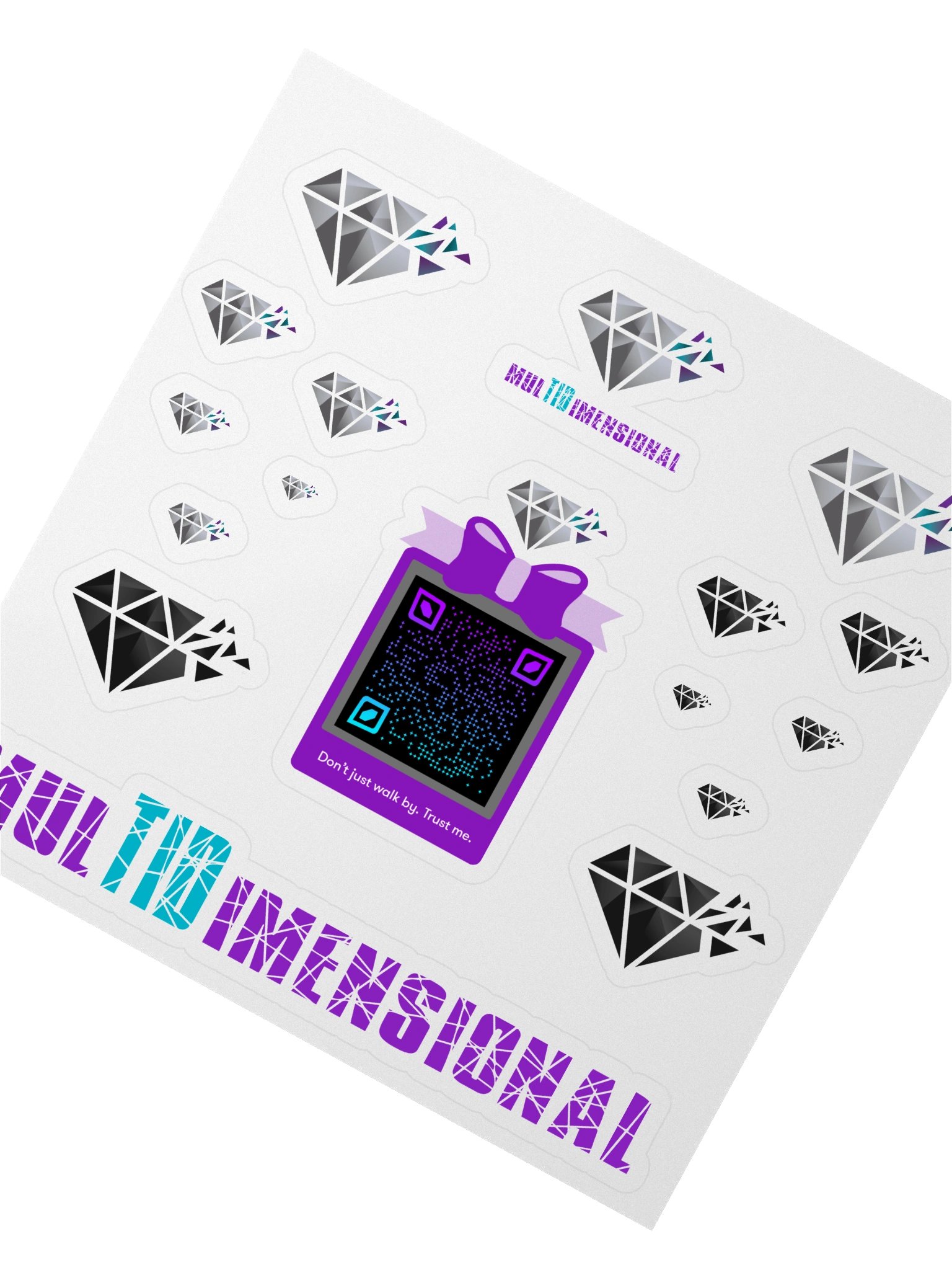 Multid Diamond Rain Sticker Sheet product image (2)