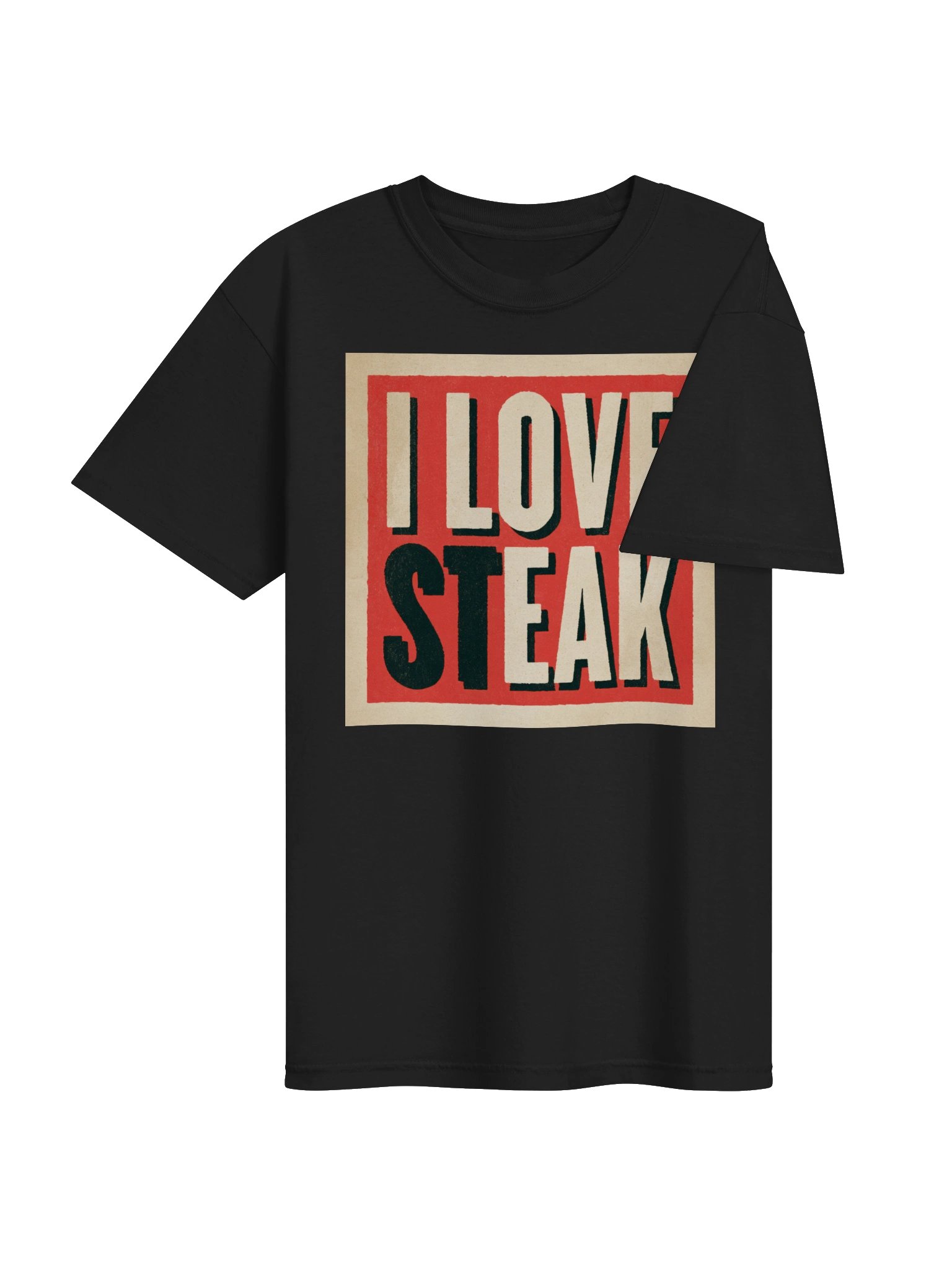 I Love Steak Retro Graphic T-Shirt product image (4)