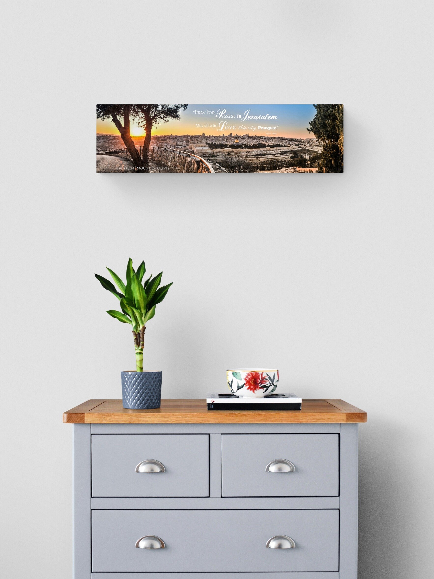 PRAY FOR PEACE OF JERUSALEM Panoramic Gallery Wrapped Canvas Art product image (3)