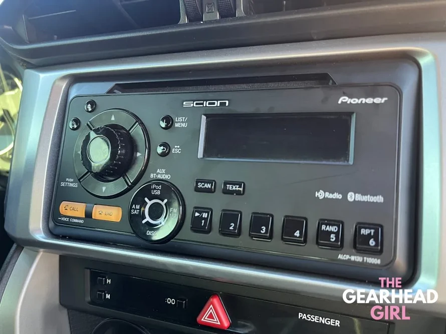 Scion FR-S Pioneer radio head unit installed
