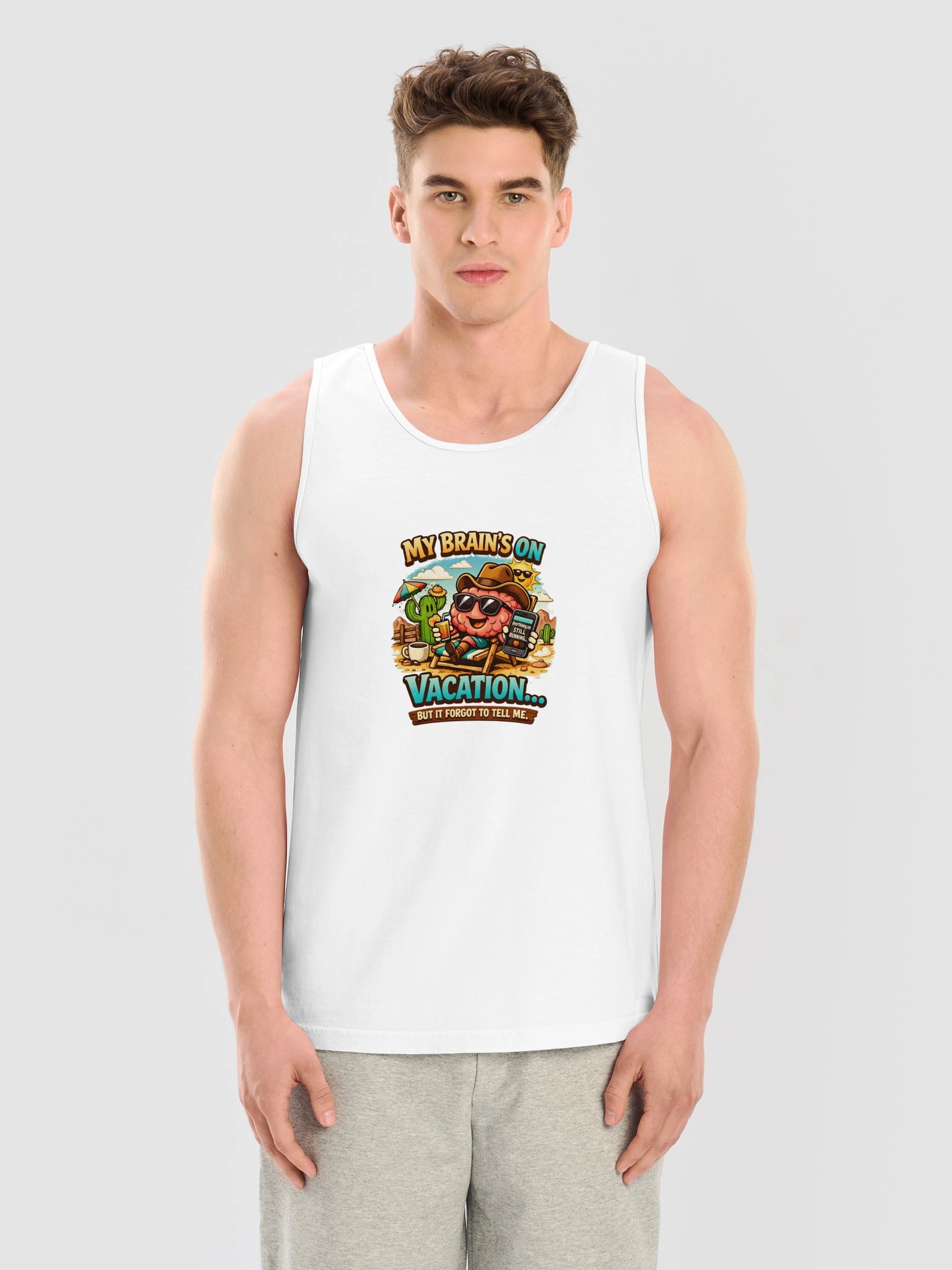 Copy of Copy of “My Brain’s On Vacation – Comfort Colors Tank” the vibe product image (5)