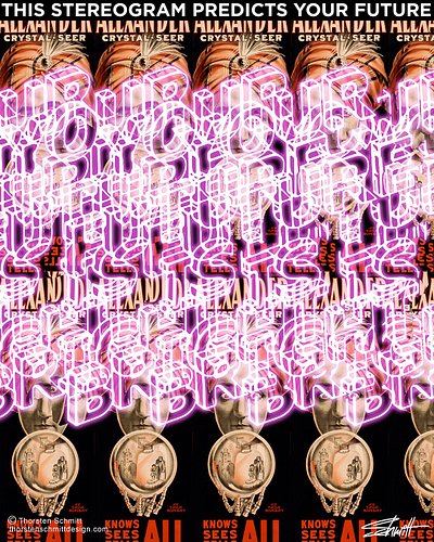 This stereogram predicts your future. 