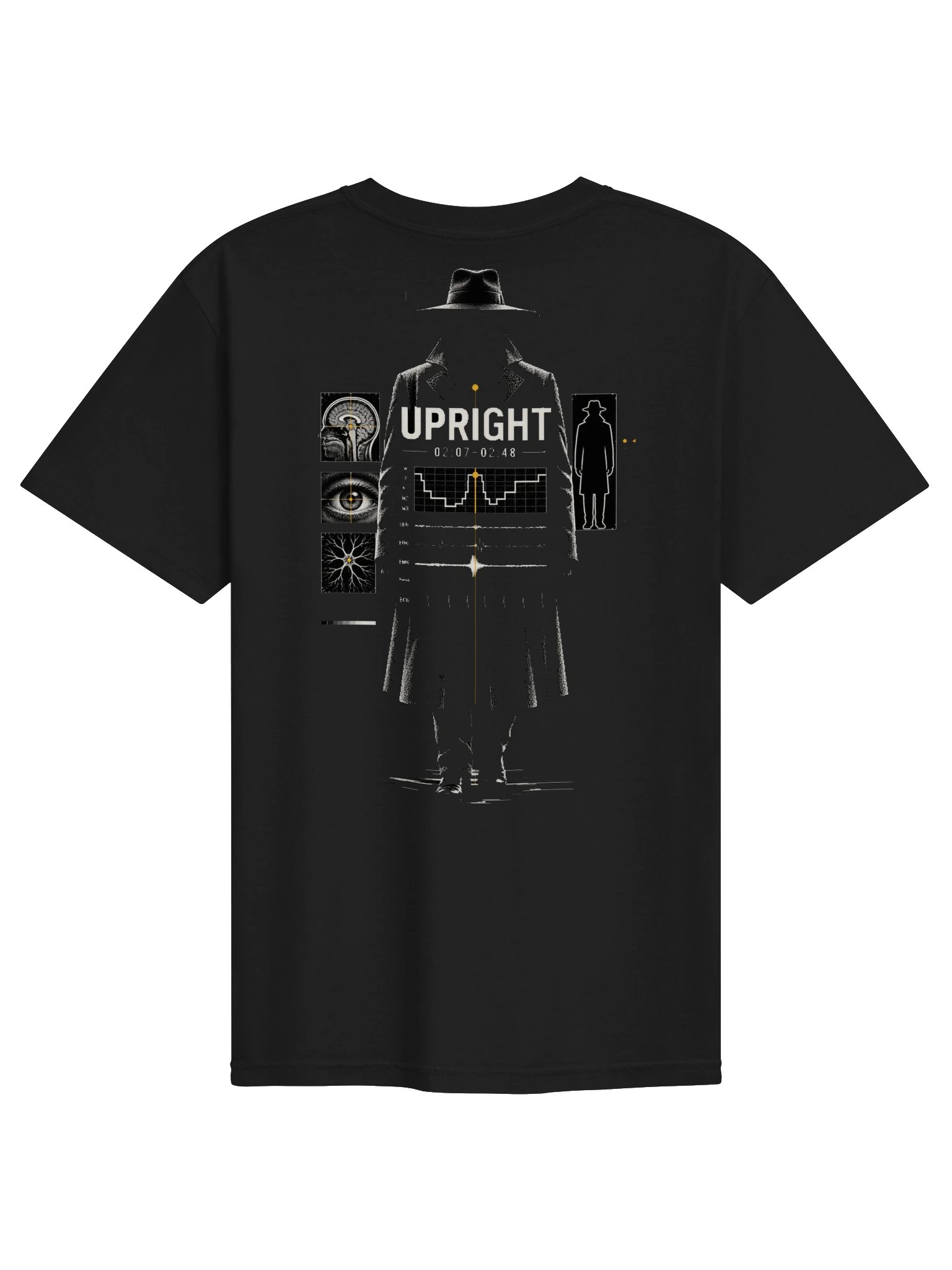 UPRIGHT — Hat Man Sleep Study Horror T-Shirt product image (4)