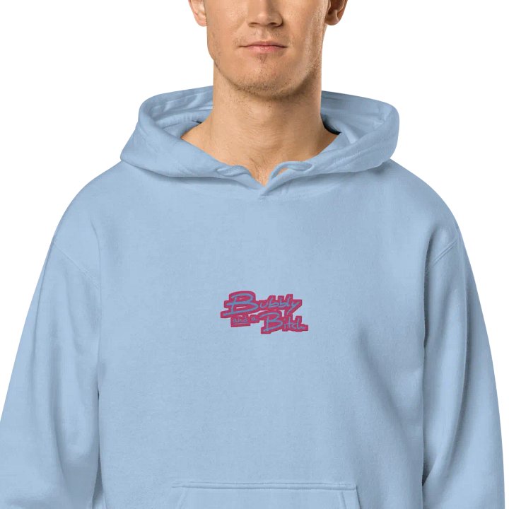 Bubbly and a B*tch (C. bubblegum design) embroidered pigment-dyed hoodie product image (2)