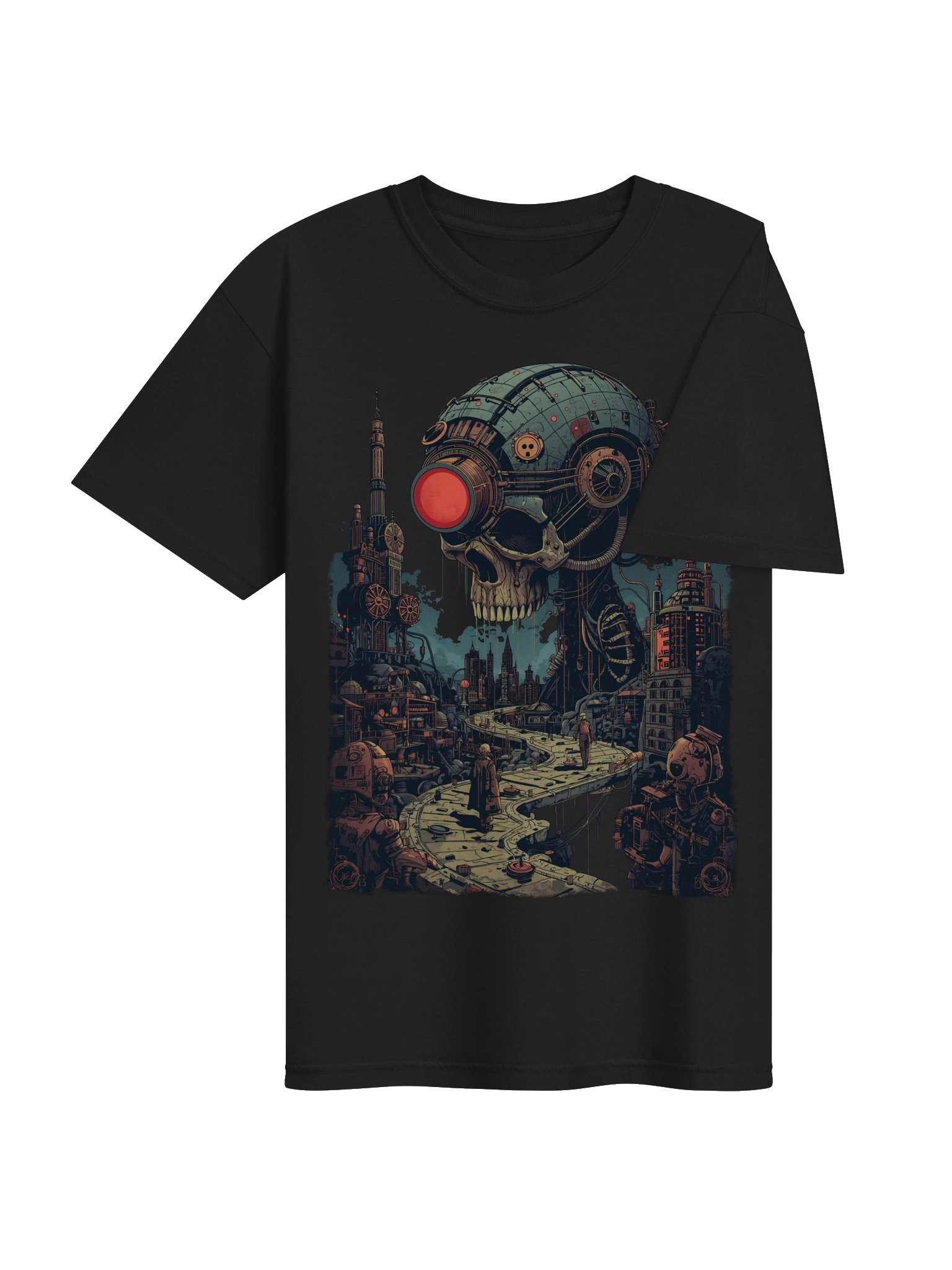 Cyberpunk Skull City Heavyweight T-Shirt product image (7)