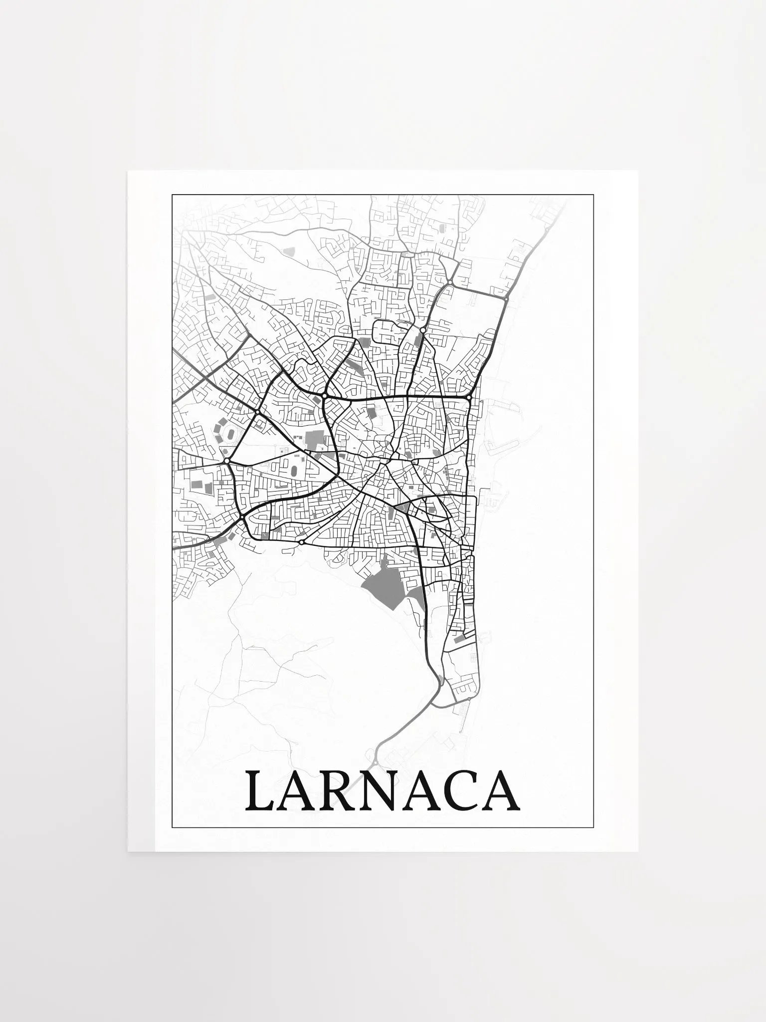 Larnaca, Cyprus, city map print product image (2)