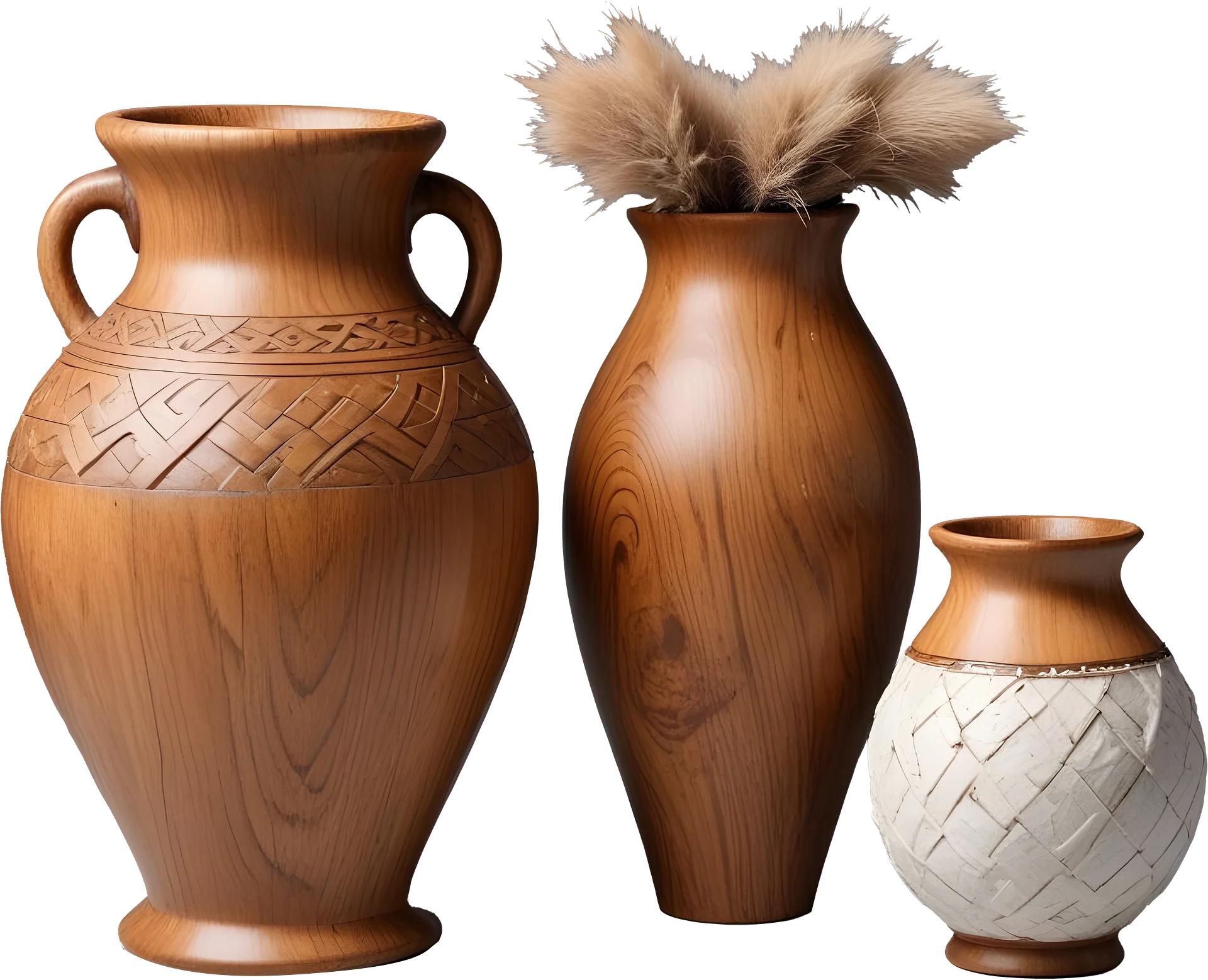 Scandinavian Nest – Winter decor Cozy Vases Set PNG product image (1)