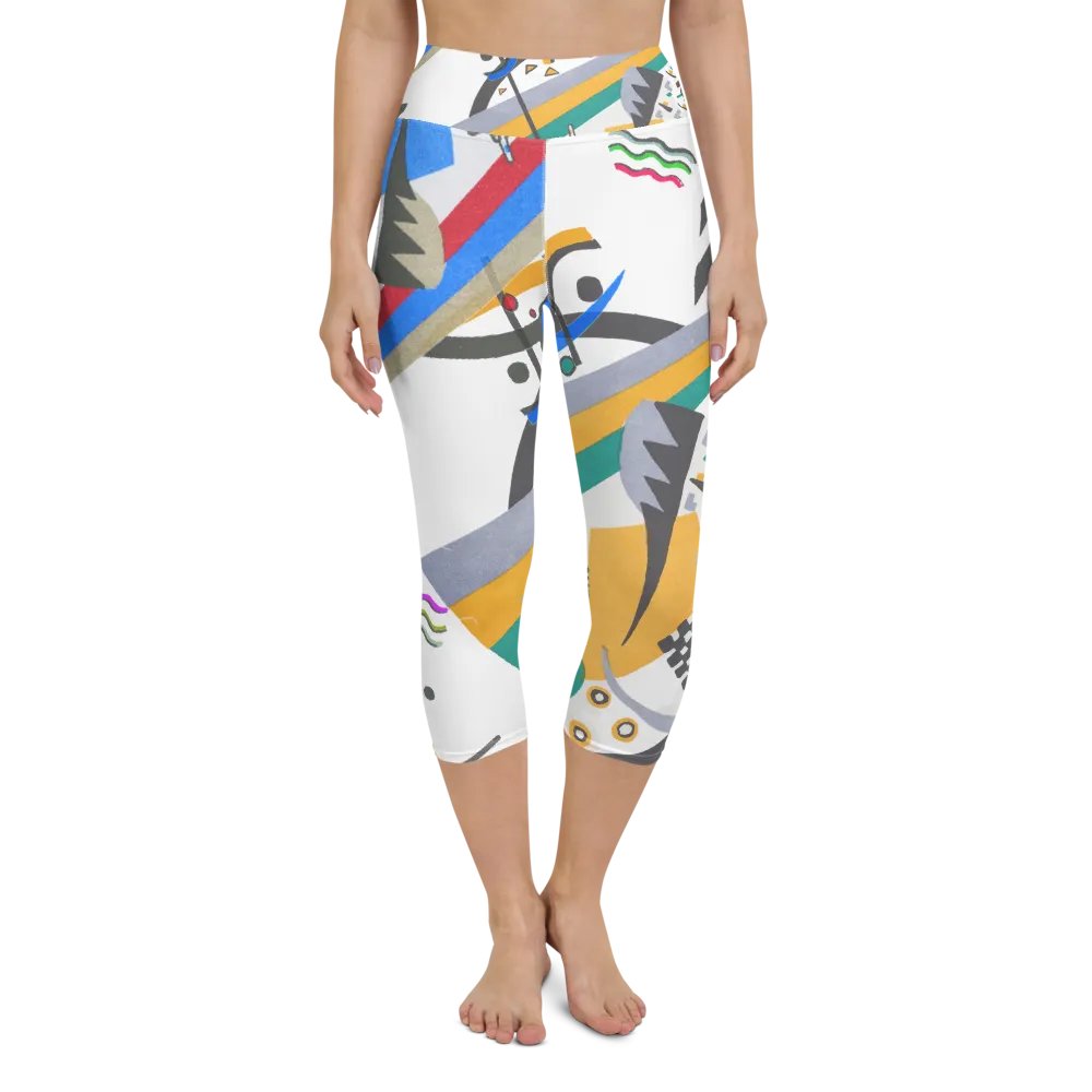Abstract Lithographic Pattern Design Yoga Capri Legging - V4 product image (6)