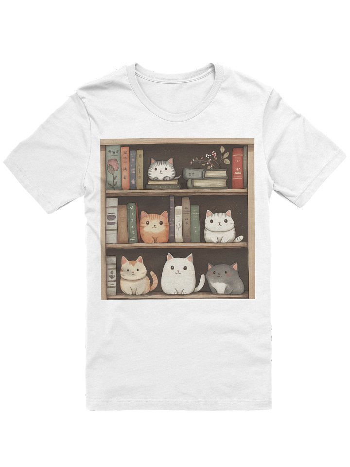 Cat Tales Bookshelf T-Shirt product image (97)