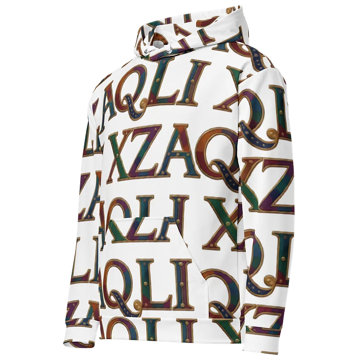 XZAQLI Ivory Monogram Hoodie product image (2)