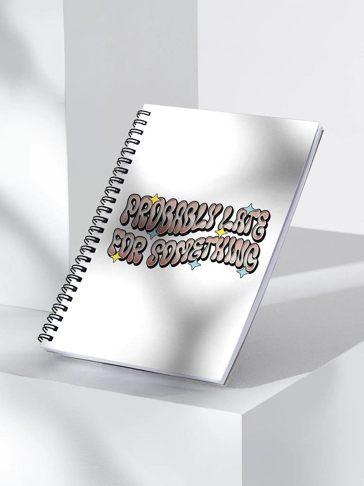 Probably Late For Something Retro Wave Spiral Notebook product image (2)