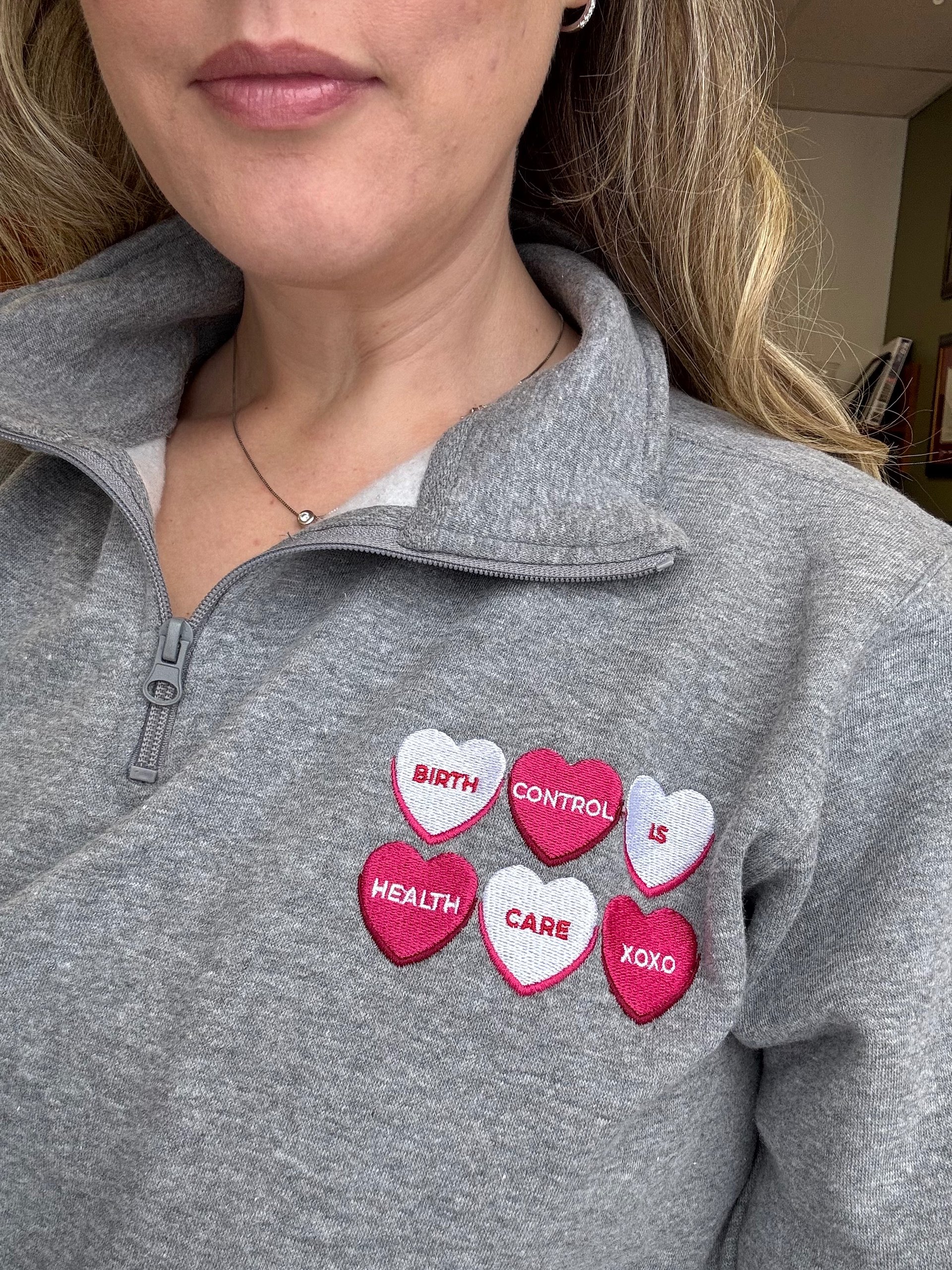 xoxo, birth control (quarter zip sweatshirt) product image (10)