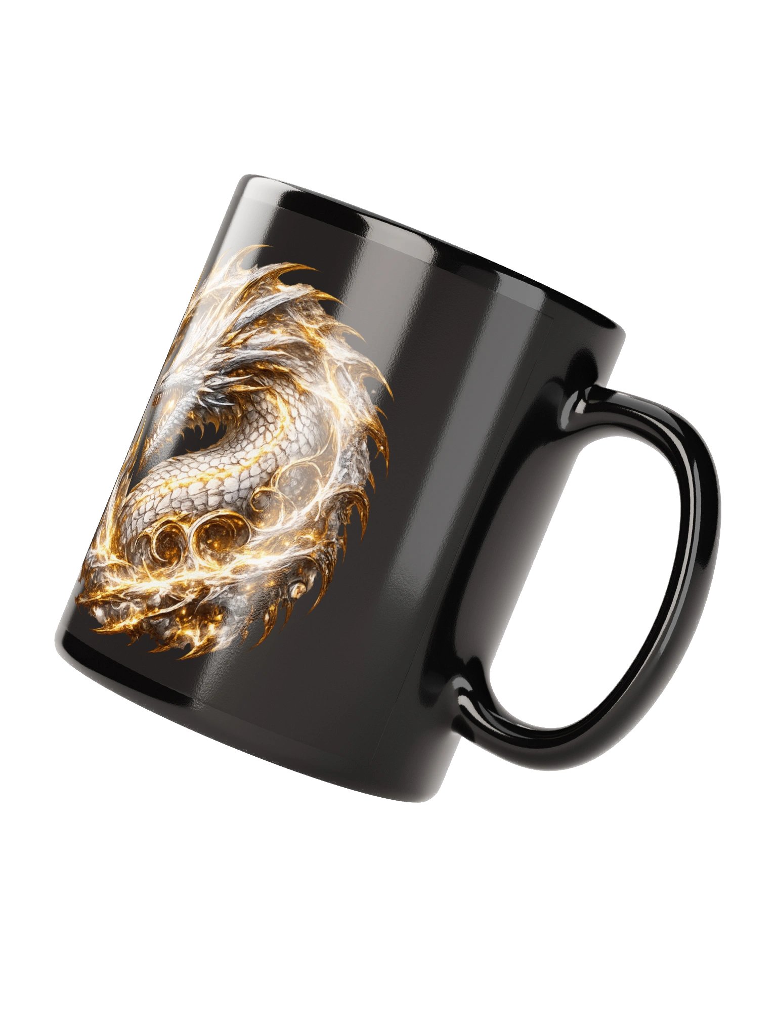 ⚪🟡🐉 The Crown Light – The Sovereign Radiance Mug product image (4)